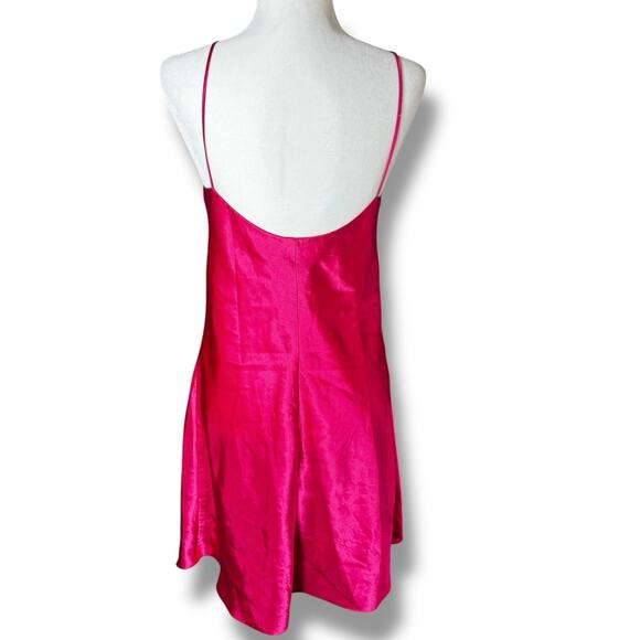 Vintage Singerie Nordstrom Pink Slip Dress 90s Y2K Coquette Button Front Size S - Picture 2 of 8